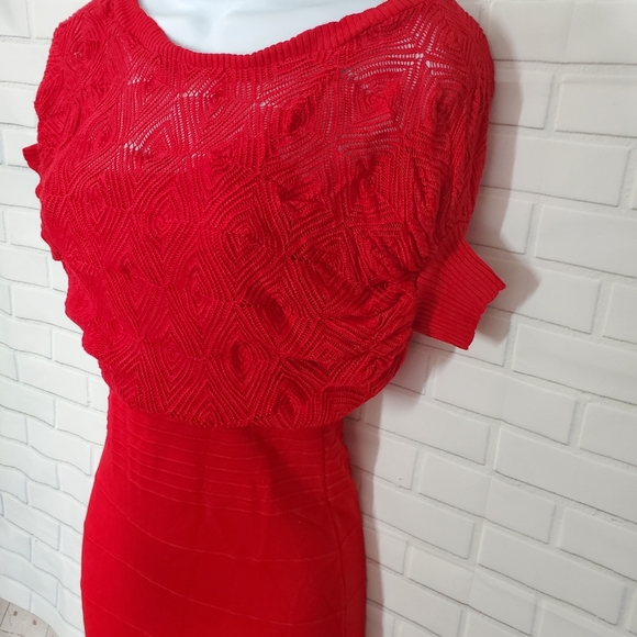 Ciel de Juno Red Bandage Dress - Picture 2 of 9